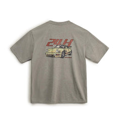 MADEN Retro gewaschenes Racing Grafik T-Shirt mit kurzen Ärmeln