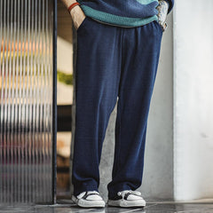 MADEN Vintage Waffelstruktur Sweatpants mit lockerem Schnitt