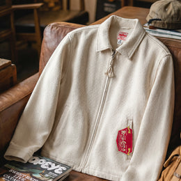 Áo khoác huấn luyện viên MADEN IKE vải bố 100% cotton