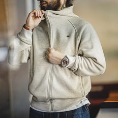 MADEN Grauer Kapuzenpullover – Polar Fleece