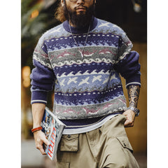 MADEN Herren Fair Isle Strickpullover