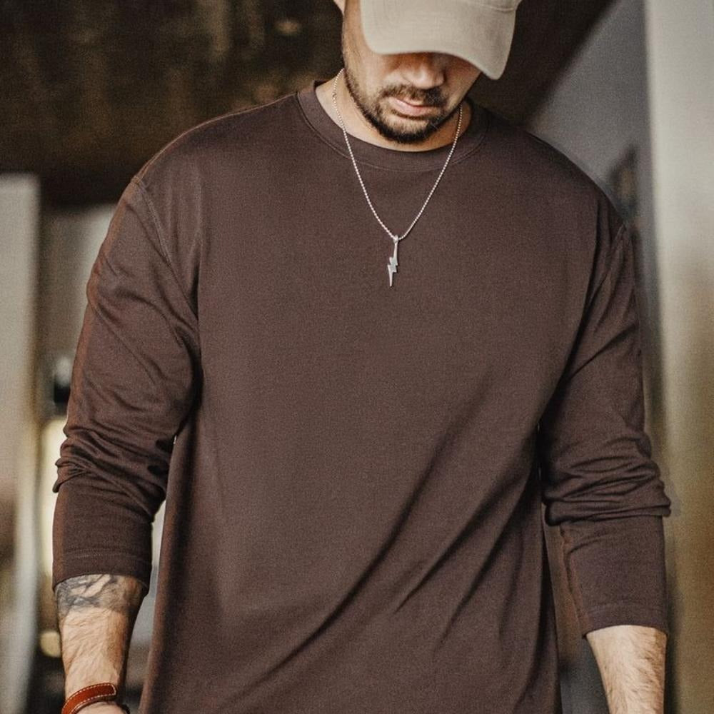 T-shirt à manches longues MADEN 305 g/m² – 100 % coton, doux pour la peau 