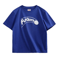 Camiseta de algodón oversize azul Klein para mujer MADEN