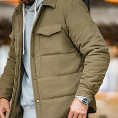 Maden Retro gesteppte Jacke - Herren schwere Freizeitjacke