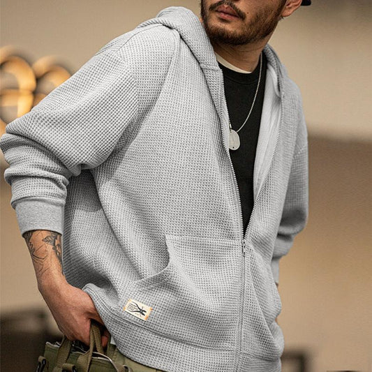 Sudadera con capucha de punto waffle grueso MADEN