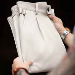 MADEN Naples Knopfleiste Weite Baumwollhose