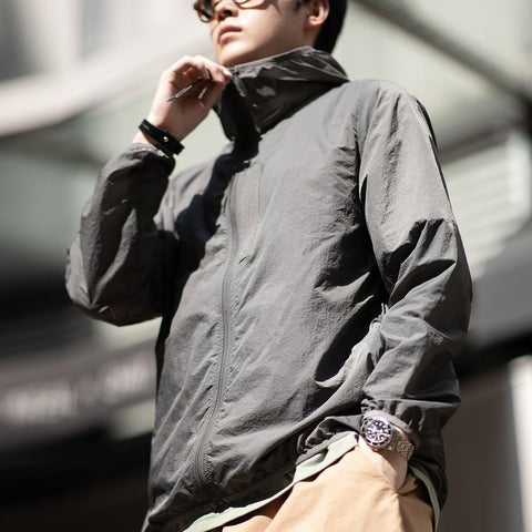 MADEN UPF 50+ UV Sunscreen Jacket Sun-protective Coat Zip-Up Ultra Light Thin Breathable Portable Hooded Skin Coat