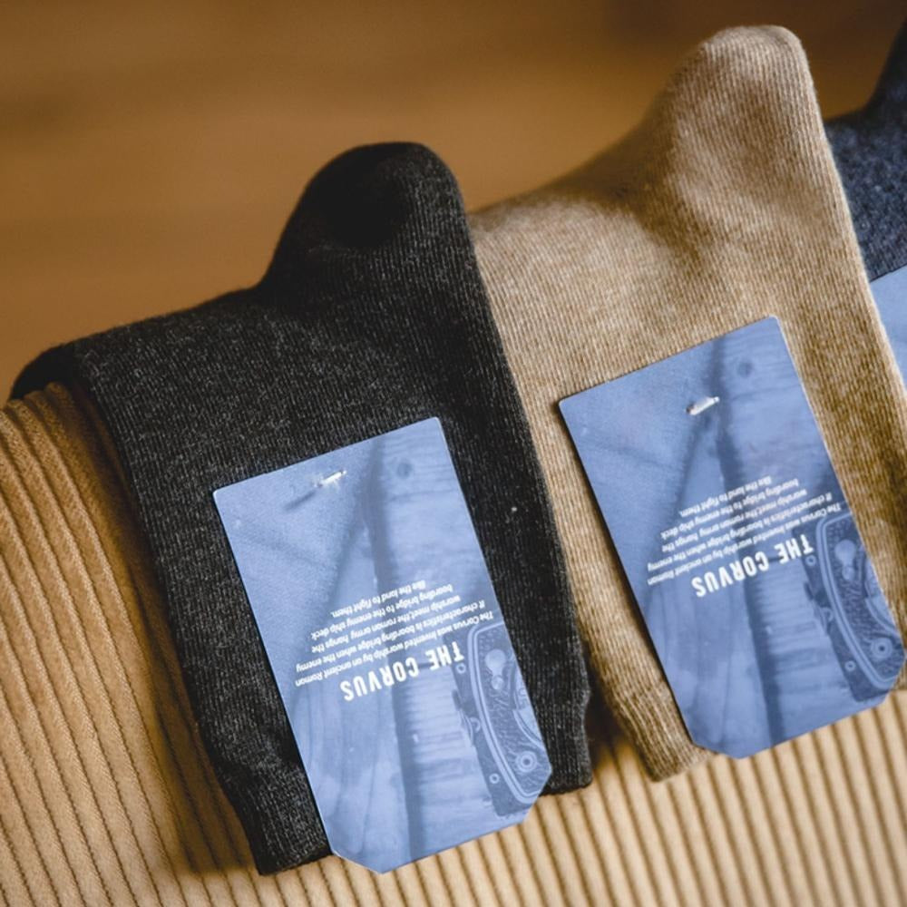 MADEN Retro Anker Print Mid-Top Baumwollsocken