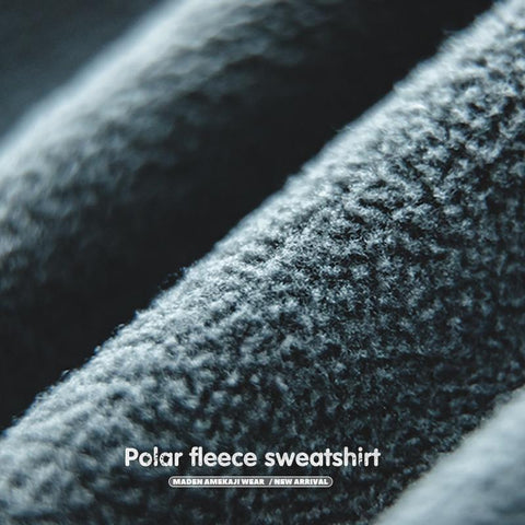 Sweat à capuche zippé MADEN pour homme en polaire – Pull d'hiver épais et confortable, style streetwear 