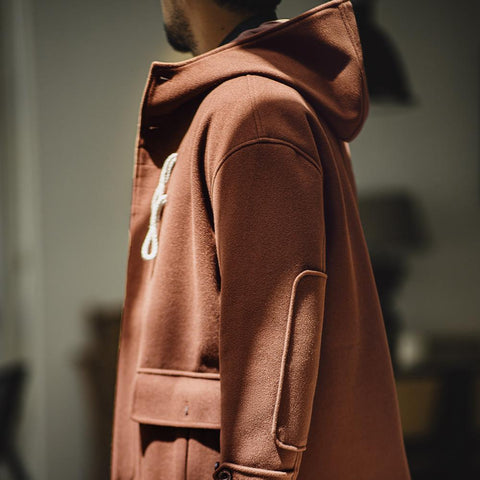 Maden Kapuzenmantel mit Dufflecoat, Unisex, warme Duffle-Jacke 