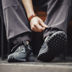 Chaussures Maden Retro Black Warrior pour hommes, baskets basses à semelle épaisse, polyvalentes et confortables, idéales pour le jogging et les loisirs. 