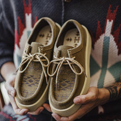 MADEN Herren Fransen Wildleder Mokassinschuhe