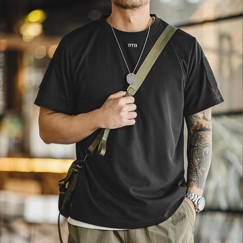 마덴 "RTB" 훈련 티셔츠 통기성 캐주얼 남성 기본 단색 티셔츠 루즈핏 여름 의류 앤클 후 뉴