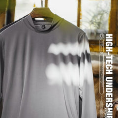 MADEN Ice Silk Slim Fit Stehkragen T-Shirt