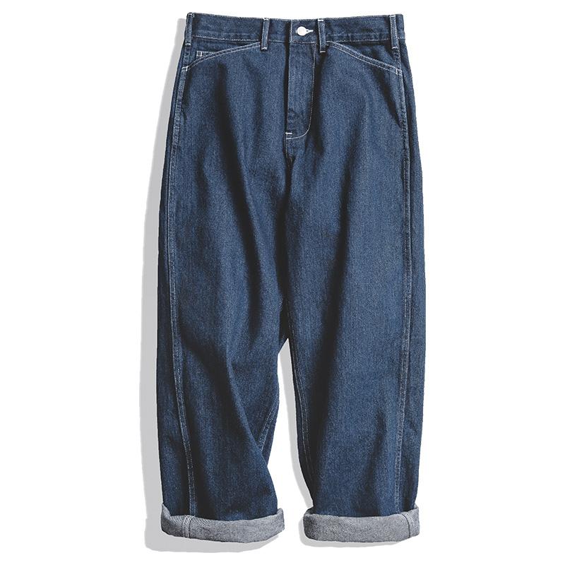 Jeans baggy de mezclilla selvedge de 11.5 oz para hombre MADEN