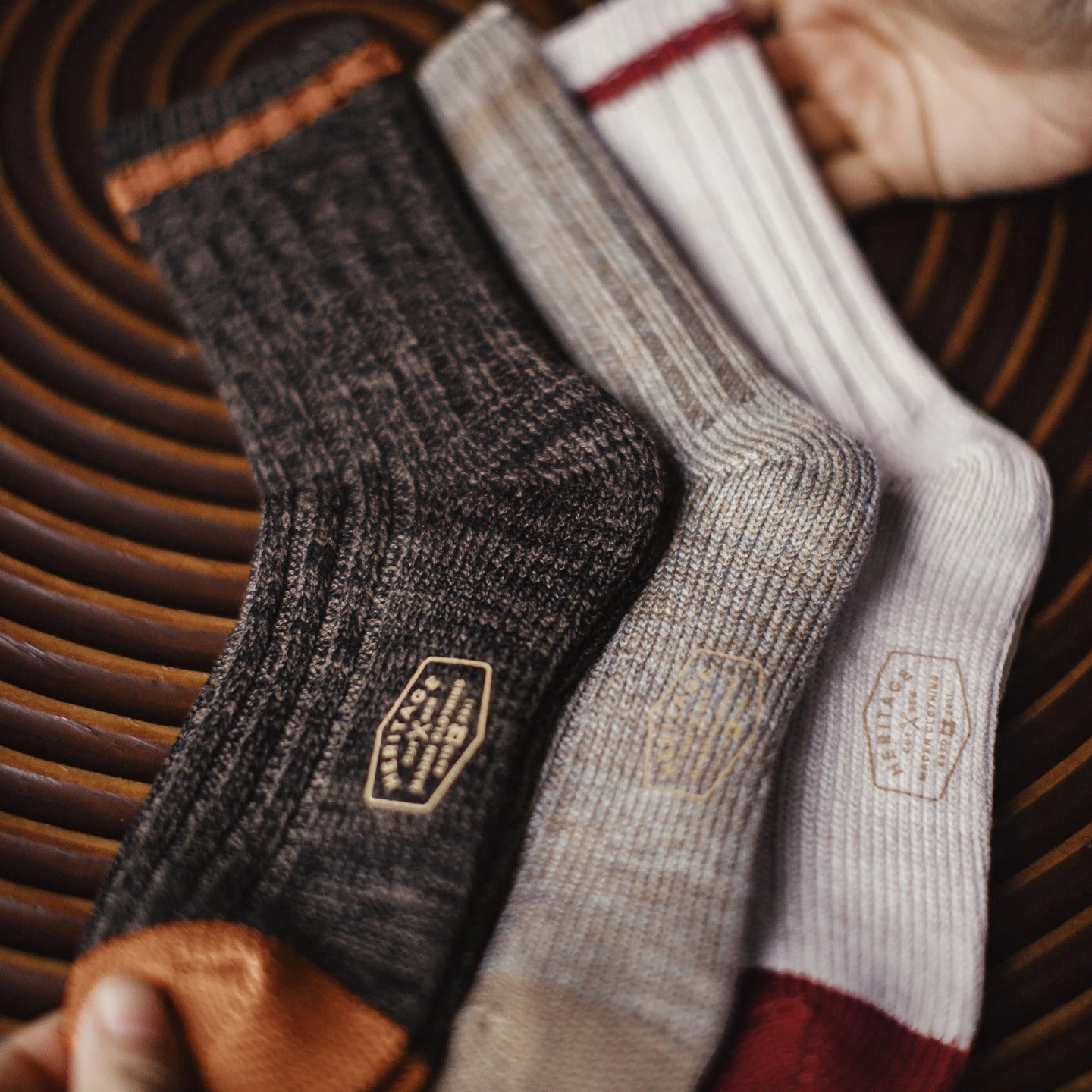 MADEN Schwere Baumwoll Rippsocken für Herren