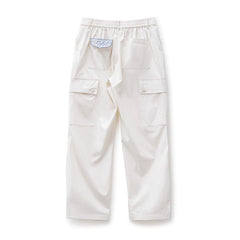 MADEN Cotton Cargo Pants Loose-Fit Straight-Leg Utility