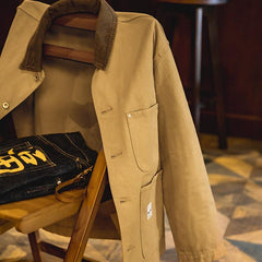 MADEN Retro Schwergewicht Baumwoll Canvas Jacke