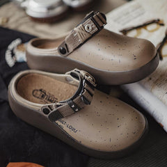 Zuecos MADEN 'Zeppelin' | Sandalias informales para hombre al aire libre playa sandalias semicie rras con plataforma zapatos de verano que aumentan la altura
