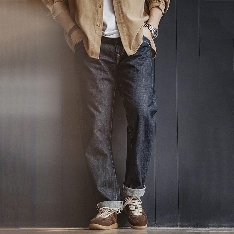 MADEN Retro Braune Wildleder Schuhe mit klobiger Sohle