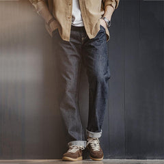 MADEN Retro Braune Wildleder Schuhe mit klobiger Sohle