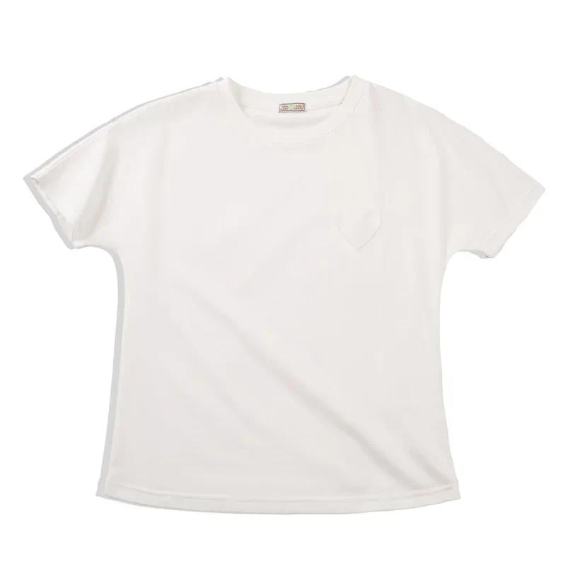 MADEN Kurzärmeliges Ice-Silk T-Shirt mit Rundhalsausschnitt