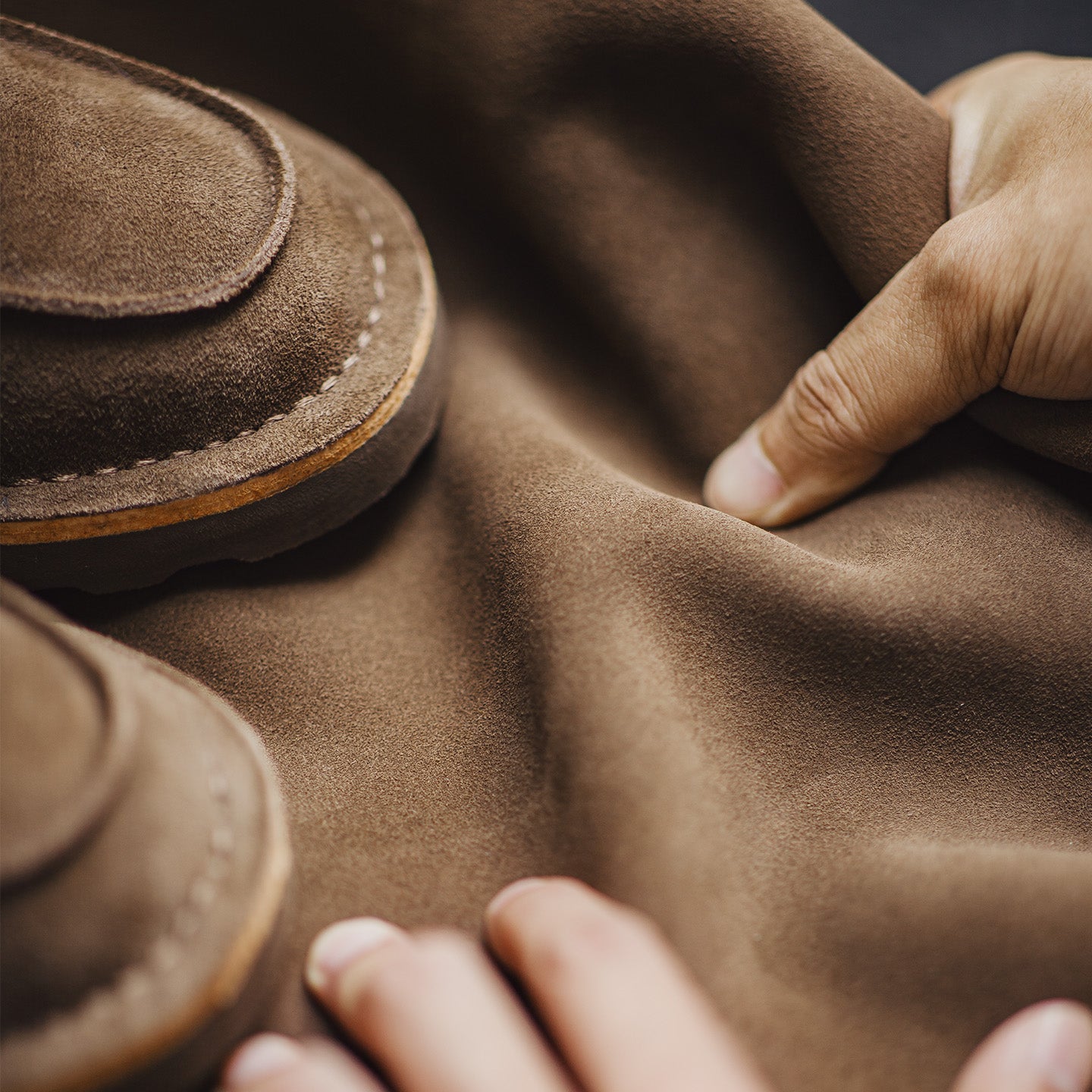 MADEN Herren Mokassin Wildleder Lederschuhe