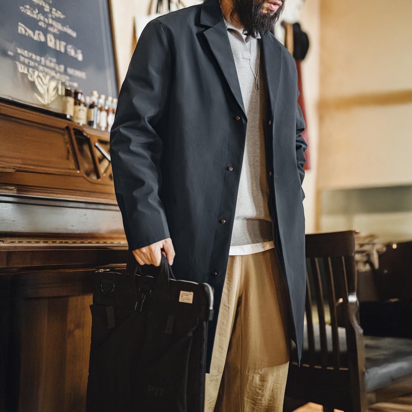 MADEN Men's Mac Coat
