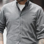 MADEN Men's Brushed Pinstripe Button-Down Shirt thumbnail