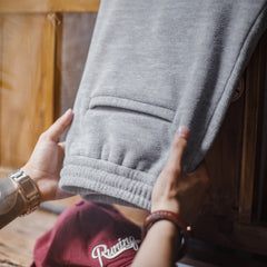 MADEN Herren Schwerer Baumwoll Fleece Jogginghose