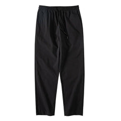 MADEN Herren Elastische Taille Gerade Geschnittene Freizeit-Hosen