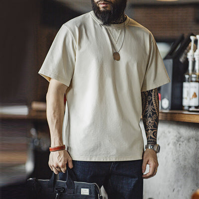 マデン ヴィンテージ 無地 ゆったりサイズ 半袖シャツ