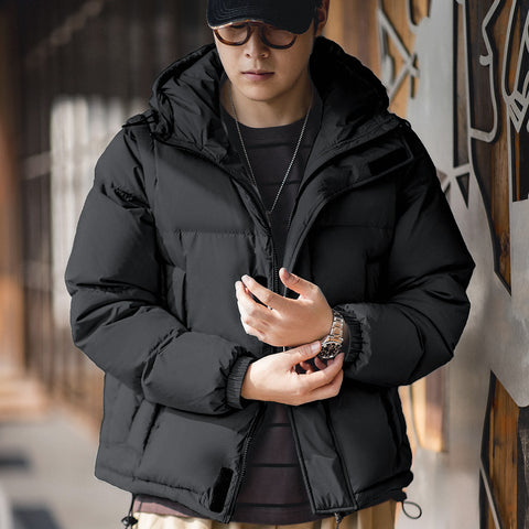 마덴 남성용 겨울 분리형 소매 다운 재킷 야외 기능성 후드 조끼 따뜻한 두꺼운 외투 다용도 파카