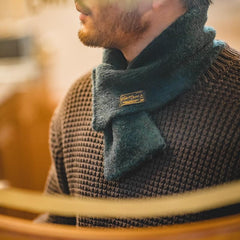 MADEN Vintage Mohair Strickfransen Schal für Herren