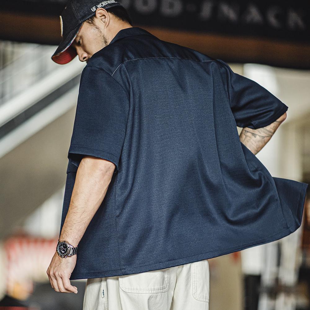 MADEN Herren Atmungsaktives, knitterfreies Baumwoll-Casual-Hemd