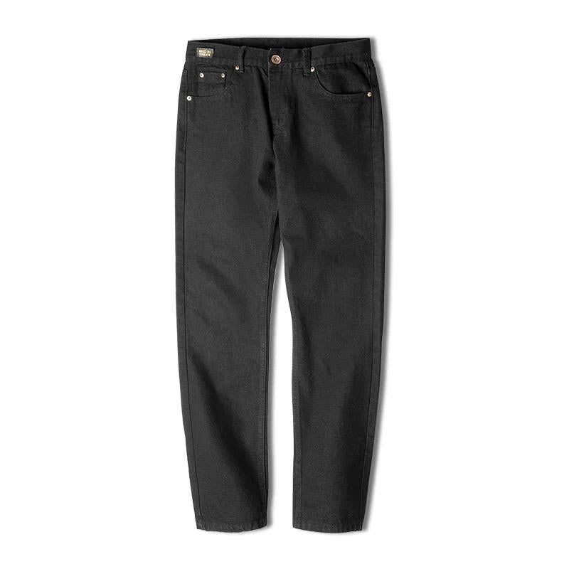 MADEN Herren Schwarze Denim Jeans – 12,8oz