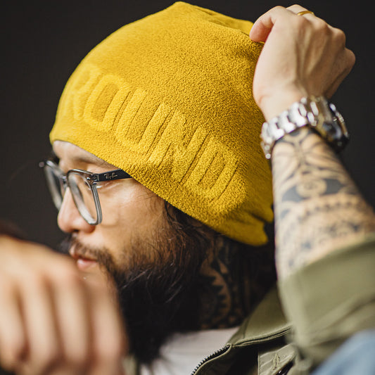 MADEN Herren Schwerer Jacquard Strick Beanie Mütze