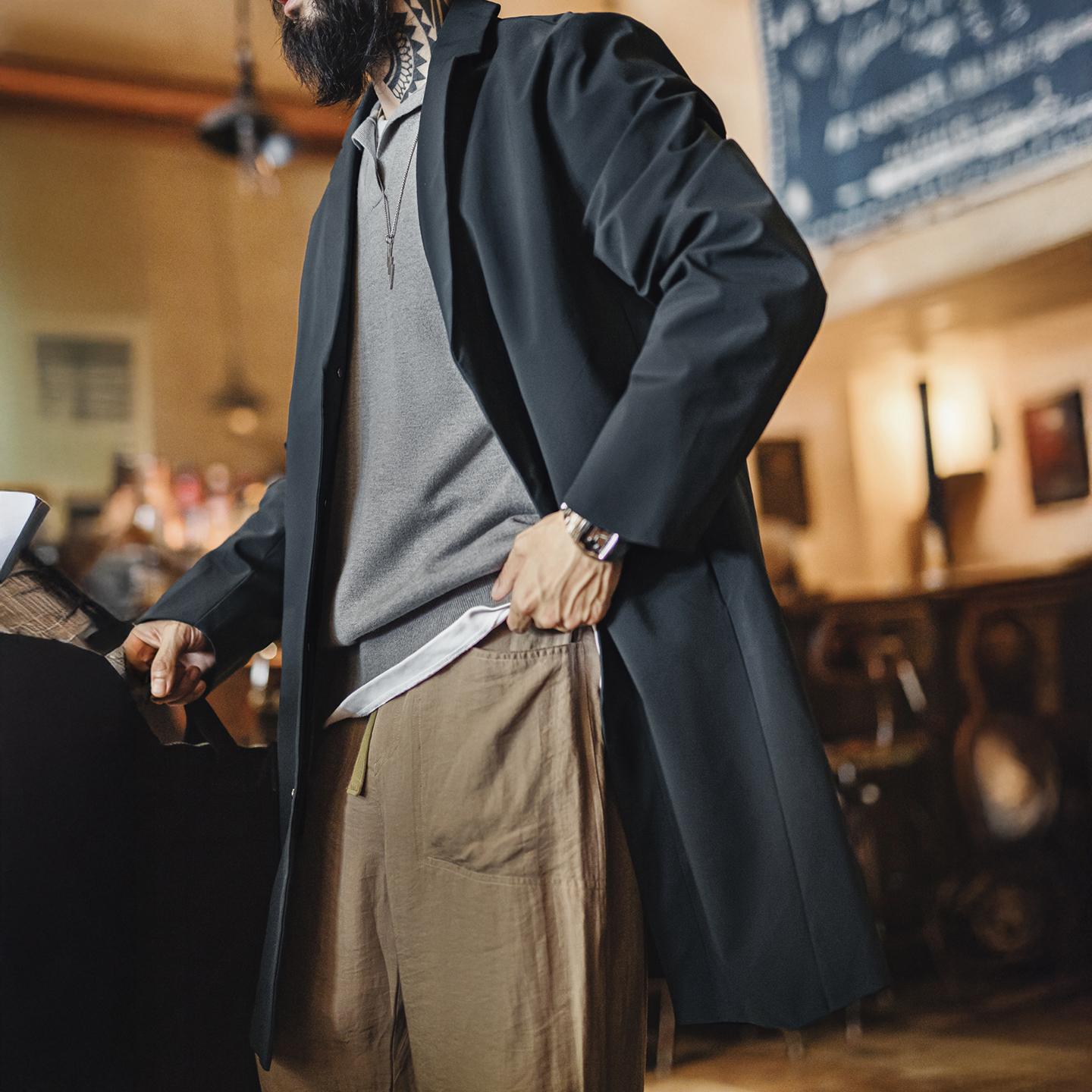 MADEN Men's Mac Coat