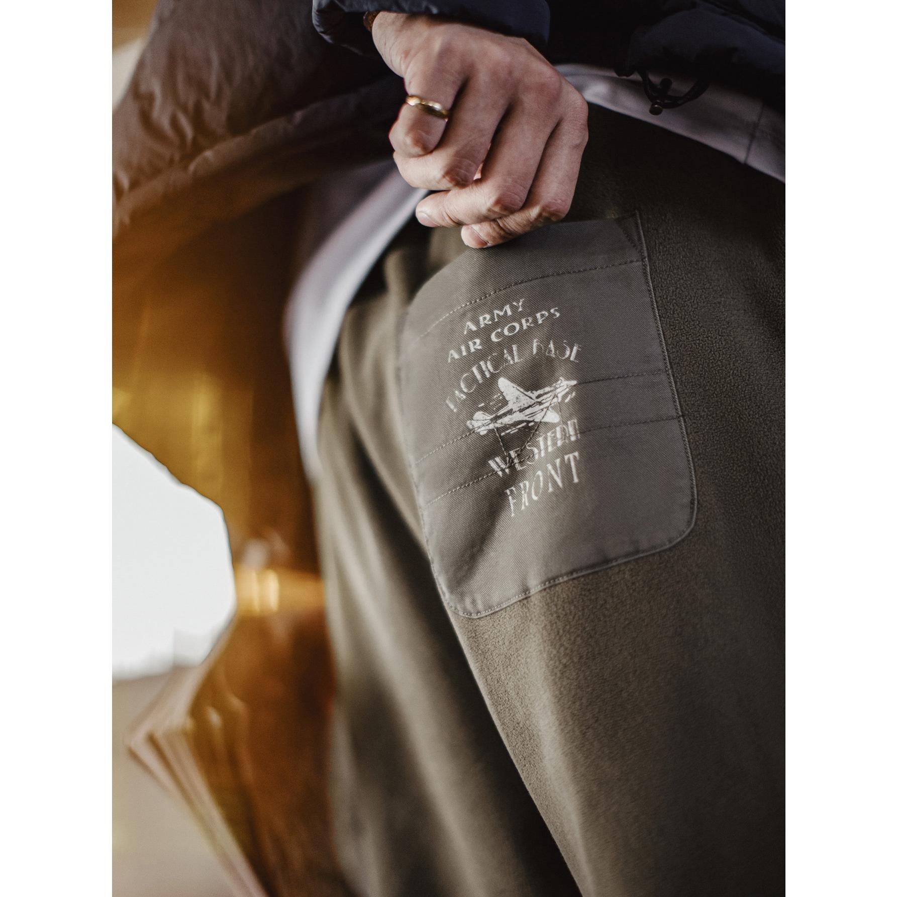MADEN Schwer Gefütterte Fleece Cargo-Sweathose