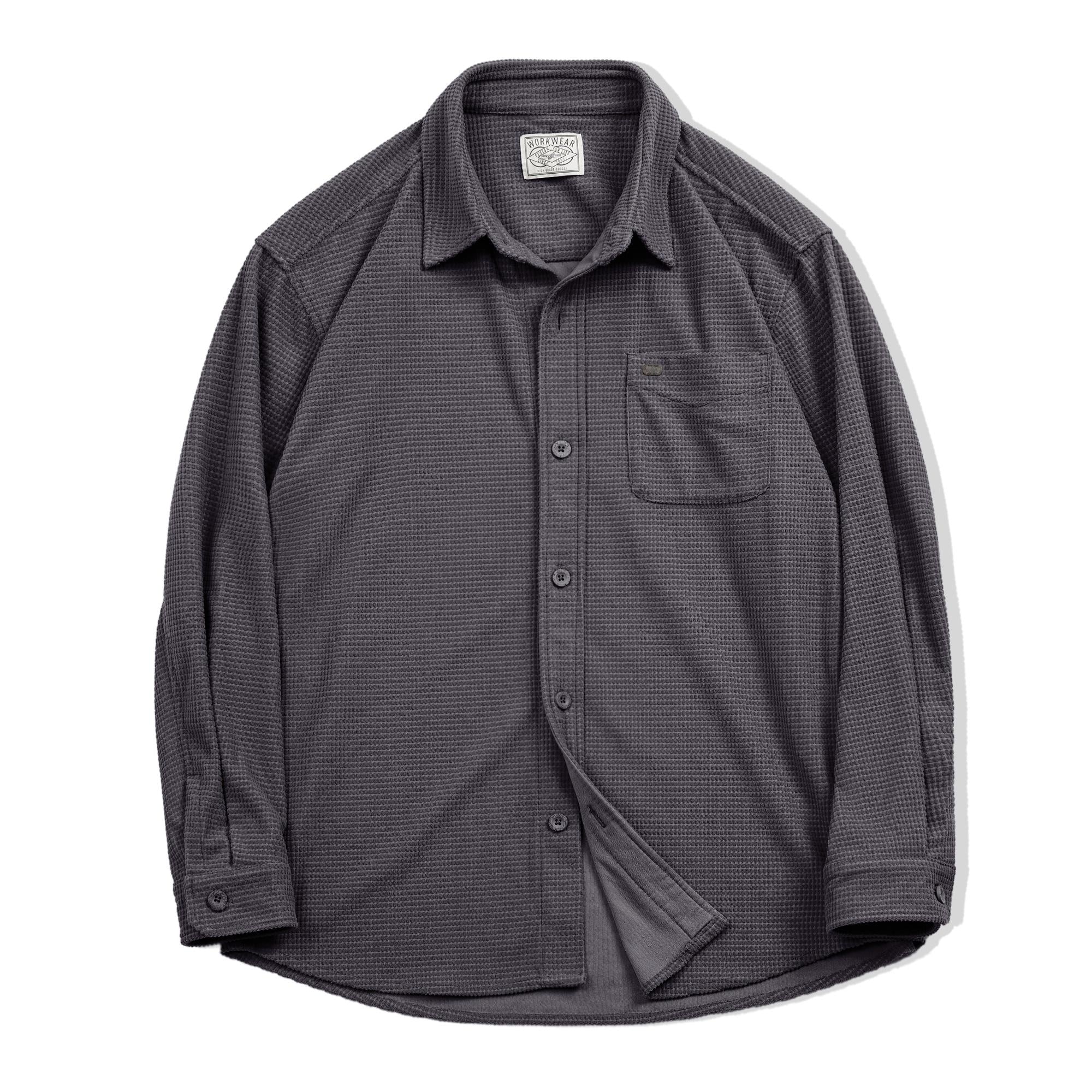 MADEN Herren Retro Corngrain Kariertes Button-Down Hemd
