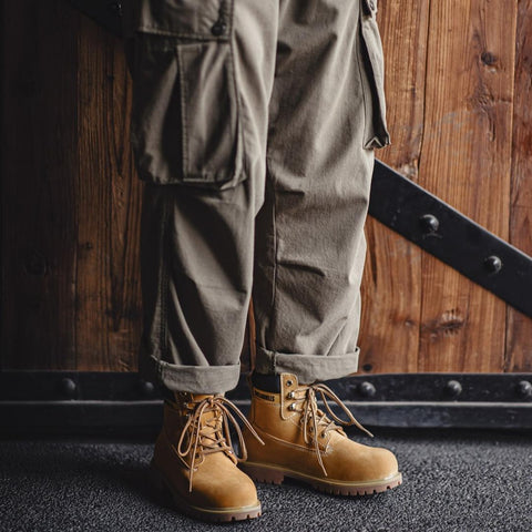 MADEN Unisex Gelbe Arbeitsstiefel