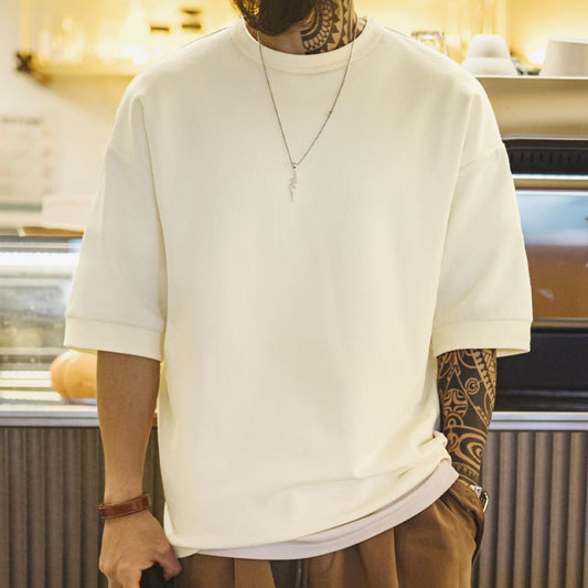 MADEN T-Shirt aus schwerer Baumwolle mit oversized und fallenden Schultern