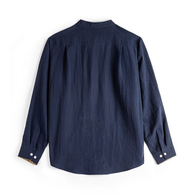 MADEN Men's Lyocell Shirts - Stand Collar