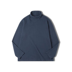 MADEN Herren Schwergewicht Gerippter Rollkragen Slim-Fit Pullover