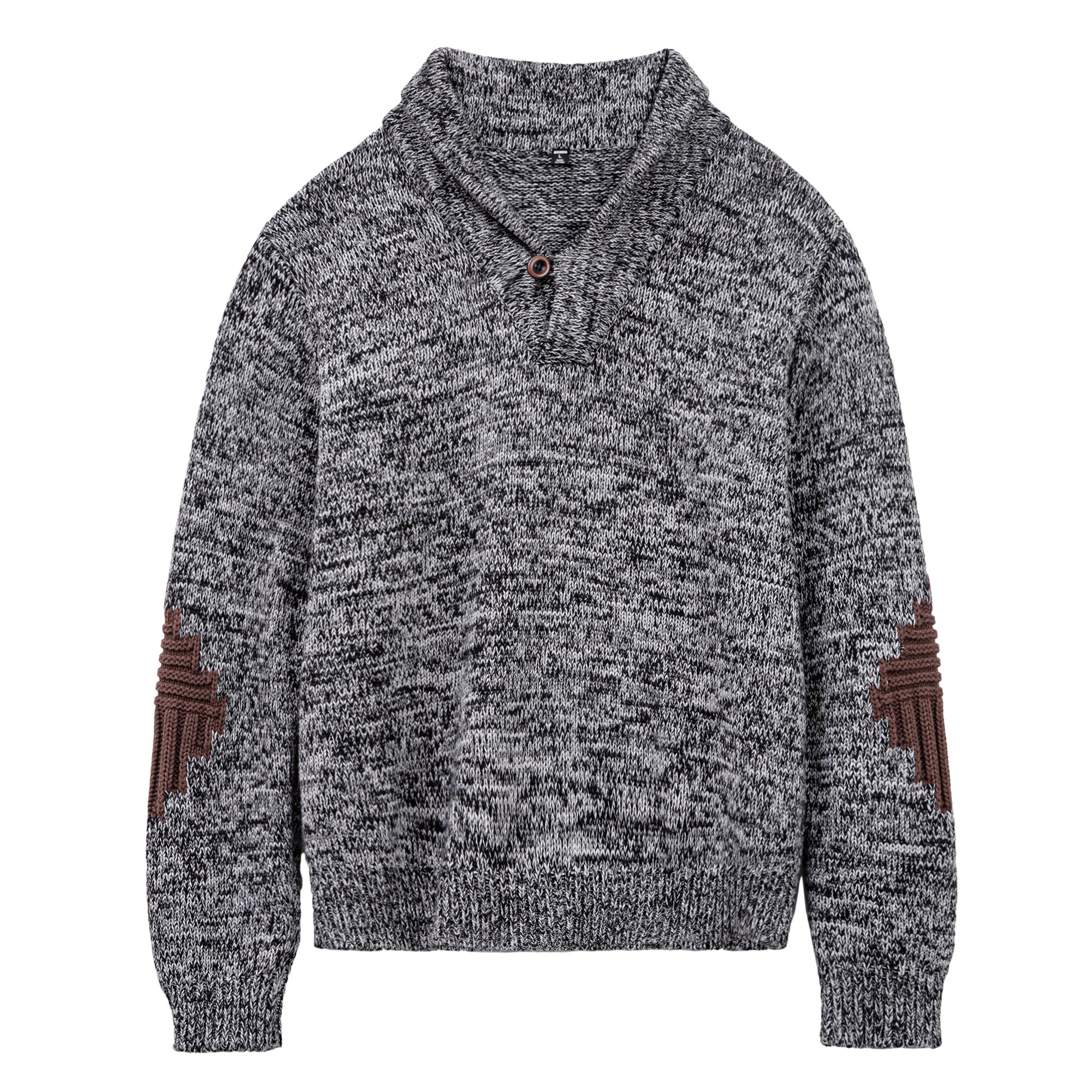 MADEN Vintage Pullover mit Schalkragen