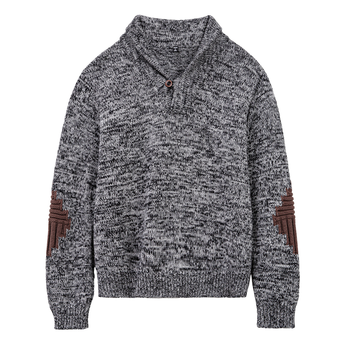 MADEN Vintage Pullover mit Schalkragen