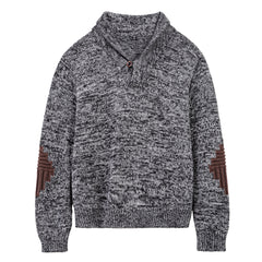 MADEN Vintage Pullover mit Schalkragen