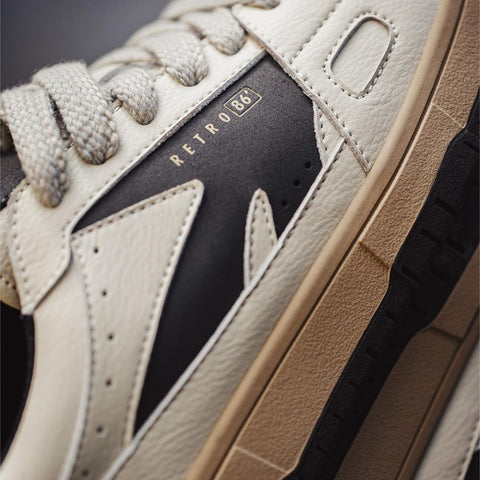 MADEN Men’s Retro Skate Sneakers – Distressed White, Cushioned Sole