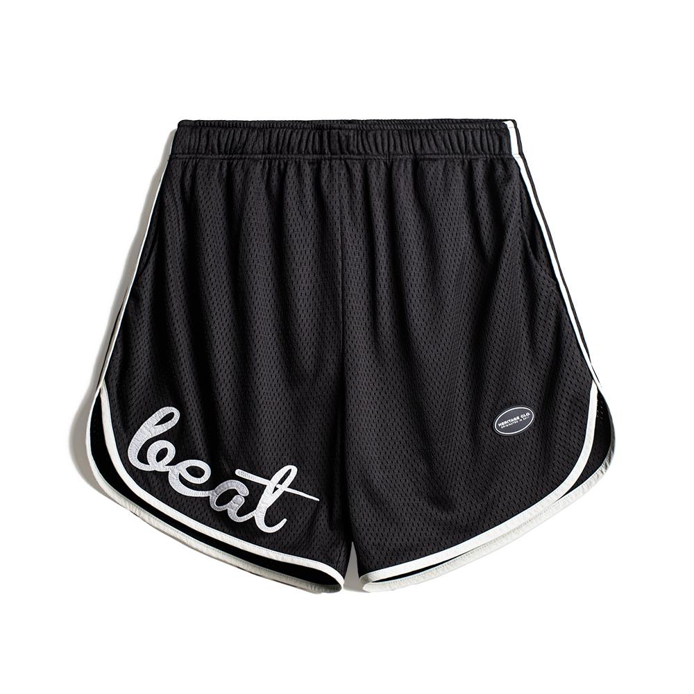 MADEN Doppel-Lagen Mesh Patchwork Basketball Shorts