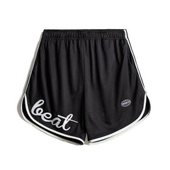 MADEN Doppel-Lagen Mesh Patchwork Basketball Shorts